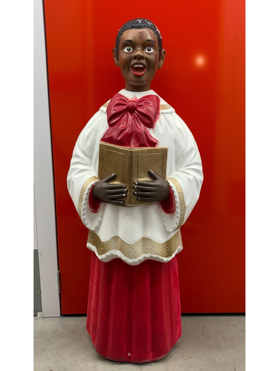 Other - Poloron Christmas Blow Mold African American Black Choir Caroler 48in Afro Rare